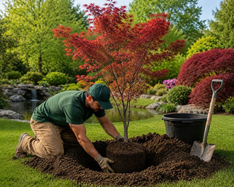 Japanese Maple Planting in Ventura County, CA