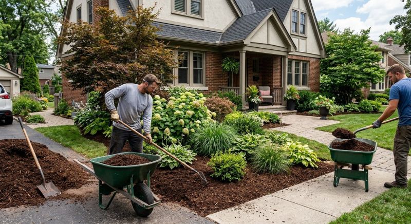 Brown Mulch Installation in Honolulu, HI