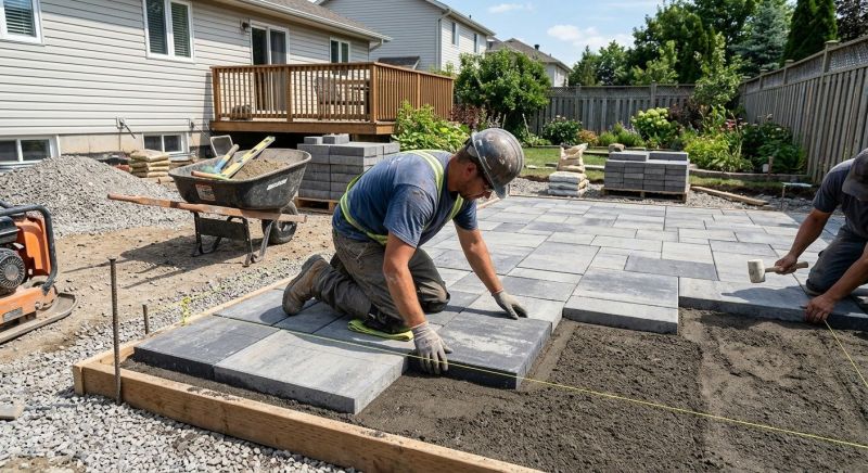 Limestone Pavers Installation in Boston, MA