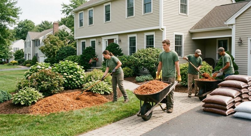 Pine Bark Mulch Installation in Ventura County, CA